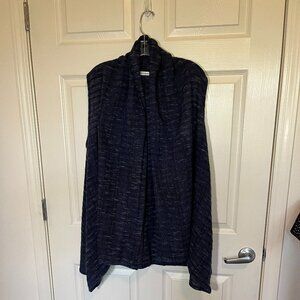 Yasuko Kurisaka vest, one size, dark blue, black, with touch of white